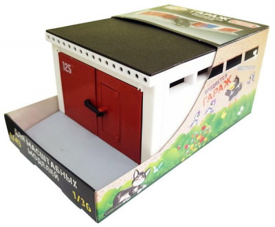 ФОРМА С-191-Ф Гараж с распашными воротами серия ДЛЯ МАСШТАБНЫХ МОДЕЛЕЙ от магазина ДЕТКИ