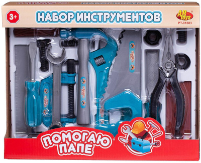 AB TOYS PT-01683/молоток Набор инструментов ПОМОГАЮ ПАПЕ 16 предметов от магазина ДЕТКИ