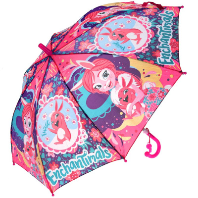 ИГРАЕМ ВМЕСТЕ UM45-EHMS-2 Зонт детский ENCHANTIMALS 45 см полуавтомат, свисток от магазина ДЕТКИ