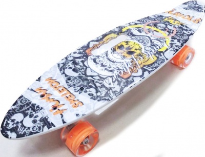 DK TOYS S00403 Пенни борд колёса светящиеся 60 мм ABEC 7 до 60 кг ручка от магазина ДЕТКИ