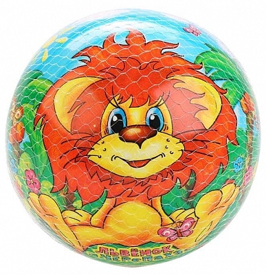 ИГРАЕМ ВМЕСТЕ FD-9(LE) Мяч резиновый ЛЬВЁНОК И ЧЕРЕПАХА 23 см от магазина ДЕТКИ