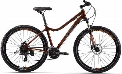 Велосипед женский EDELWEISS 2.0 HD 27,5" Рама 18" (Артикул: EDELWEISS_2.0_HD_27_18_BZLBL, Цвет: Бронзовый матовый/Голубой)