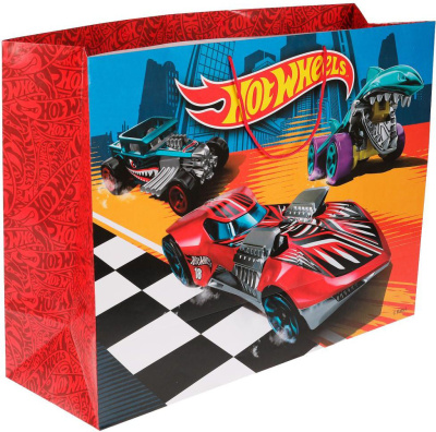 ЧУДО ПРАЗДНИК PXXXL-82001-HW Пакет подарочный HOT WHEELS огромный 45 см х 60 см х 20 см от магазина ДЕТКИ