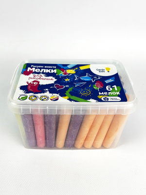 GENIO KIDS MLB61 Мелки для рисования 8 цветов 61 шт. от магазина ДЕТКИ