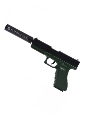 ИГРУШКА 100003778 Пистолет игрушечный пневматический F902A COLT 10 мягких пуль от магазина ДЕТКИ