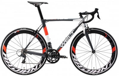 Велосипед шоссейный R100 28" Рама 22" (Артикул: R100_28_22_BKRDWT, Цвет: Чёрный матовый/Красный/Белый)