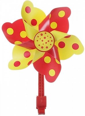 STG Х68659-5 Ветряная мельница на руль велосипеда Цвет Красный/Жёлтый от магазина ДЕТКИ