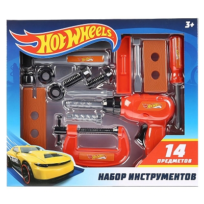 ИГРАЕМ ВМЕСТЕ 1605K325-R2 Набор инструментов HOT WHEELS 14 предметов от магазина ДЕТКИ