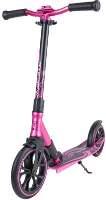 Самокат складной COMFORT 230R 2022 колёса 230 мм/ 200 мм ABEC 9 до 50 кг тормоз-крыло (Артикул: 566037, Цвет: Чёрный/Розовый)