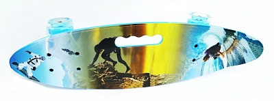 DK TOYS S00526 Пенни борд колёса светящиеся 60 мм ABEC 7 до 60 кг ручка от магазина ДЕТКИ