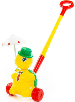 ПОЛЕСЬЕ 3637 Каталка ЧЕРЕПАШКА ТОРТИЛА с ручкой от магазина ДЕТКИ