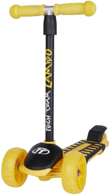 Самокат детский кикборд LAMBO 2021 колёса светящиеся 120 мм/ 97 мм (Артикул: 489045, Цвет: Жёлтый)