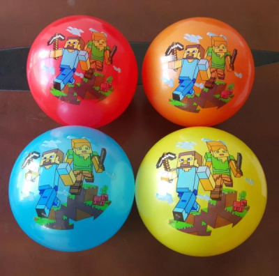ИГРАЕМ ВМЕСТЕ AD-9(MNCT) Мяч ПВХ МАЙНКРАФТ с наклейкой 23 см от магазина ДЕТКИ