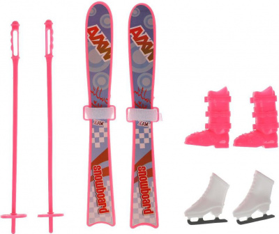 СОФИЯ И АЛЕКС ACS02-S-BB Набор аксессуаров для кукол 29 см ЗИМНИЕ ВИДЫ СПОРТА от магазина ДЕТКИ