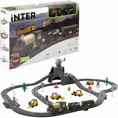 1TOY Т24163 Железная дорога ПОЛИГОН серия INTER CITY DIESEL 76 деталей от магазина ДЕТКИ