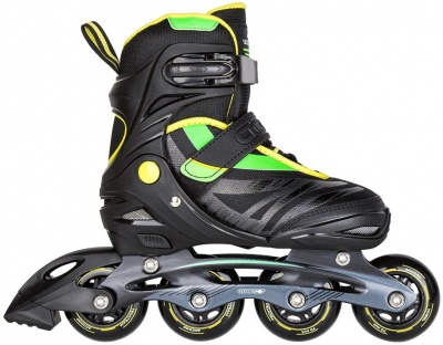 Коньки роликовые раздвижные ACCORD 2021 (Артикул: 087518, Цвет: Зелёный, Размер: S (30-33))