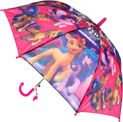ИГРАЕМ ВМЕСТЕ UM45-MLP Зонт детский МОЙ МАЛЕНЬКИЙ ПОНИ 45 см полуавтомат, свисток от магазина ДЕТКИ