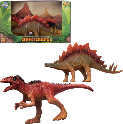 AB TOYS PT-01774 Набор игровой ДИНОЗАВРЫ СТЕГОЗАВР ПРОТИВ АЛЛОЗАВРА серия ЮНЫЙ НАТУРАЛИСТ от магазина ДЕТКИ