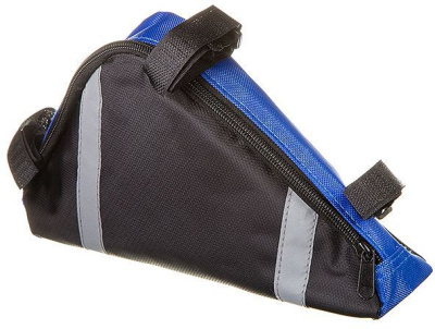 STG Х88293 Велосумка 12490 с креплением под раму треугольная, вместимость 1.2 л, размер L Цвет Чёрный/Синий от магазина ДЕТКИ