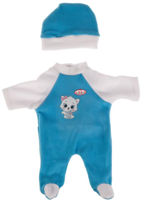 КАРАПУЗ OTF-2203CF-RU Одежда для кукол 40-42 см теплый комбинезон с шапкой КОШЕЧКА от магазина ДЕТКИ