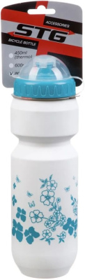 STG Х88769 Фляга велосипедная CSB-532L 800 мл Цвет Белый/Голубой от магазина ДЕТКИ
