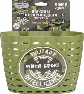 VINCA SPORT P06_MILITARY Корзинка велосипедная детская MILITARY на руль размер 200 мм x 150 мм x 130 мм Цвет Оливковый от магазина ДЕТКИ