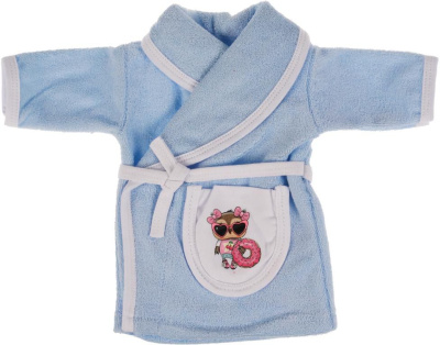 КАРАПУЗ OTF-2202G-RU Одежда для кукол 40-42 см халат СОВА Цвет Голубой от магазина ДЕТКИ