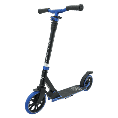 Самокат складной CARAVEL 210 2020 колёса 200 мм до 100 кг ABEC 7 тормоз-крыло (Артикул: 090024_BK/BL, Цвет: Чёрный/Синий)