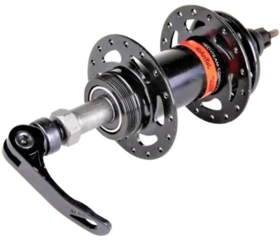 VINCA SPORT ARD-910GQR-28-MF-B Втулка задняя стальная ANTAI ARD-910GQR под дисковый тормоз 28 отверстий, резьба 3/8" под гайку от магазина ДЕТКИ