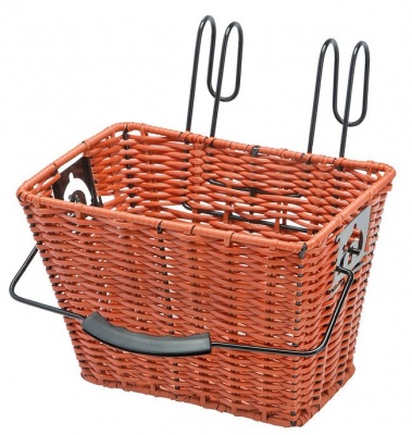 STELS 270061 Корзина велосипедная передняя JL-083 240 мм x 180 мм x 165 мм плетёная сталь/пластик Цвет Коричневый от магазина ДЕТКИ