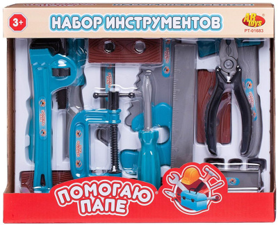 AB TOYS PT-01683/топор Набор инструментов ПОМОГАЮ ПАПЕ 16 предметов от магазина ДЕТКИ
