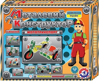 ТЕХНОК Т1394 Конструктор металлический МОТОТРАНСПОРТ 198 деталей от магазина ДЕТКИ