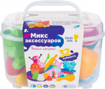 GENIO KIDS LEP06 Набор для лепки МИКС АКСЕССУАРОВ 32 предмета от магазина ДЕТКИ