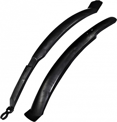 VINCA SPORT HN06-1 Крыло велосипедное комплект 24"/26" пластик удлинённое Цвет Чёрный от магазина ДЕТКИ