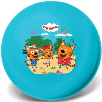 ИГРАЕМ ВМЕСТЕ AD-9(3CATS) Мяч ПВХ ТРИ КОТА с наклейкой 23 см от магазина ДЕТКИ