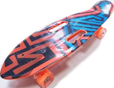 DK TOYS S00404 Пенни борд колёса светящиеся 60 мм ABEC 7 до 60 кг ручка от магазина ДЕТКИ