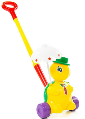 ПОЛЕСЬЕ 3637 Каталка ЧЕРЕПАШКА ТОРТИЛА с ручкой от магазина ДЕТКИ