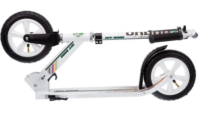 Самокат складной OFF ROAD URBAN колёса 200 мм регулируемая ручка, надувные колёса (Артикул: SU3K, Цвет: Белый)