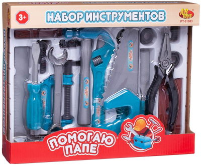 AB TOYS PT-01683/молоток Набор инструментов ПОМОГАЮ ПАПЕ 16 предметов от магазина ДЕТКИ