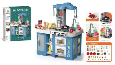 DK TOYS 922-126 Кухня с водой и паром TALENTED CHEF 72 предмета 72,5 см со звуком и светом от магазина ДЕТКИ