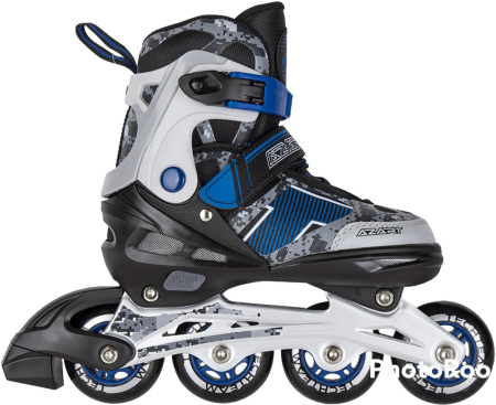 Коньки роликовые раздвижные AZART 2021 (Артикул: 087563, Цвет: Синий, Размер: L (38-41))