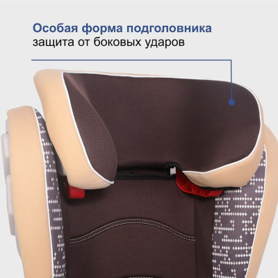 Автокресло ОЛИМП Группа 2-3 (15-36кг) (Артикул: KRES1478, Цвет: Коричневый ромб)