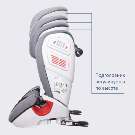 Автокресло ИНДИГО ISOFIX Группа 1-2-3 (9-36кг) (Цвет Серый)