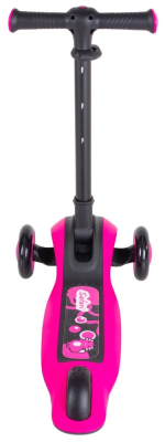 Самокат детский кикборд SAFARI 2023 колёса светящиеся 120 мм/90 мм (Артикул: 065241, Цвет: Розовый)