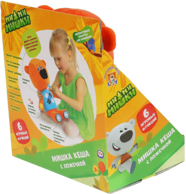 МУЛЬТИ-ПУЛЬТИ M80283-25 Игрушка мягкая КЕША серия МИМИМИШКИ 25 см ест из ложечки, поёт песенку, рассказывает сказку от магазина ДЕТКИ