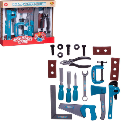 AB TOYS PT-01683/топор Набор инструментов ПОМОГАЮ ПАПЕ 16 предметов от магазина ДЕТКИ