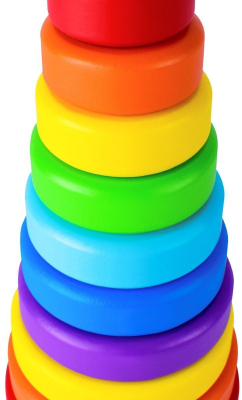 ПК ЛИДЕР 60112 Пирамидка деревянная 11 деталей 20 см от магазина ДЕТКИ