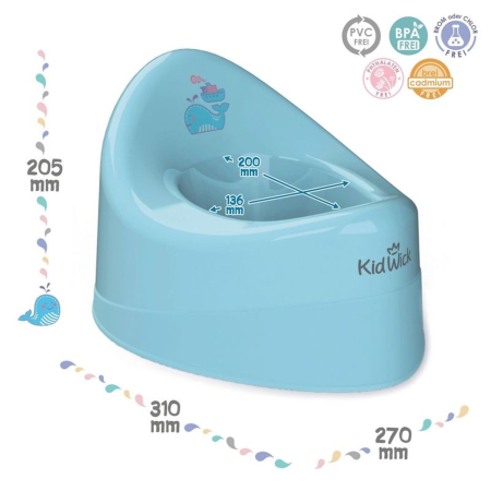 Горшок туалетный РАКУШКА (Артикул: KW030201, Цвет: Голубой)