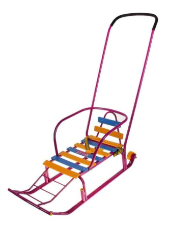 Санки с колёсиками (Цвет Сиреневый)
