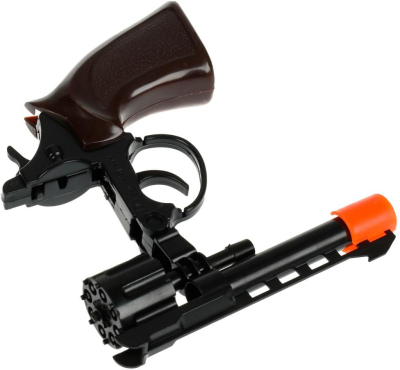 ИГРАЕМ ВМЕСТЕ 81081-AS537-838-R Револьвер для стрельбы пистонами ПОЛИЦИЯ 8 зарядов от магазина ДЕТКИ